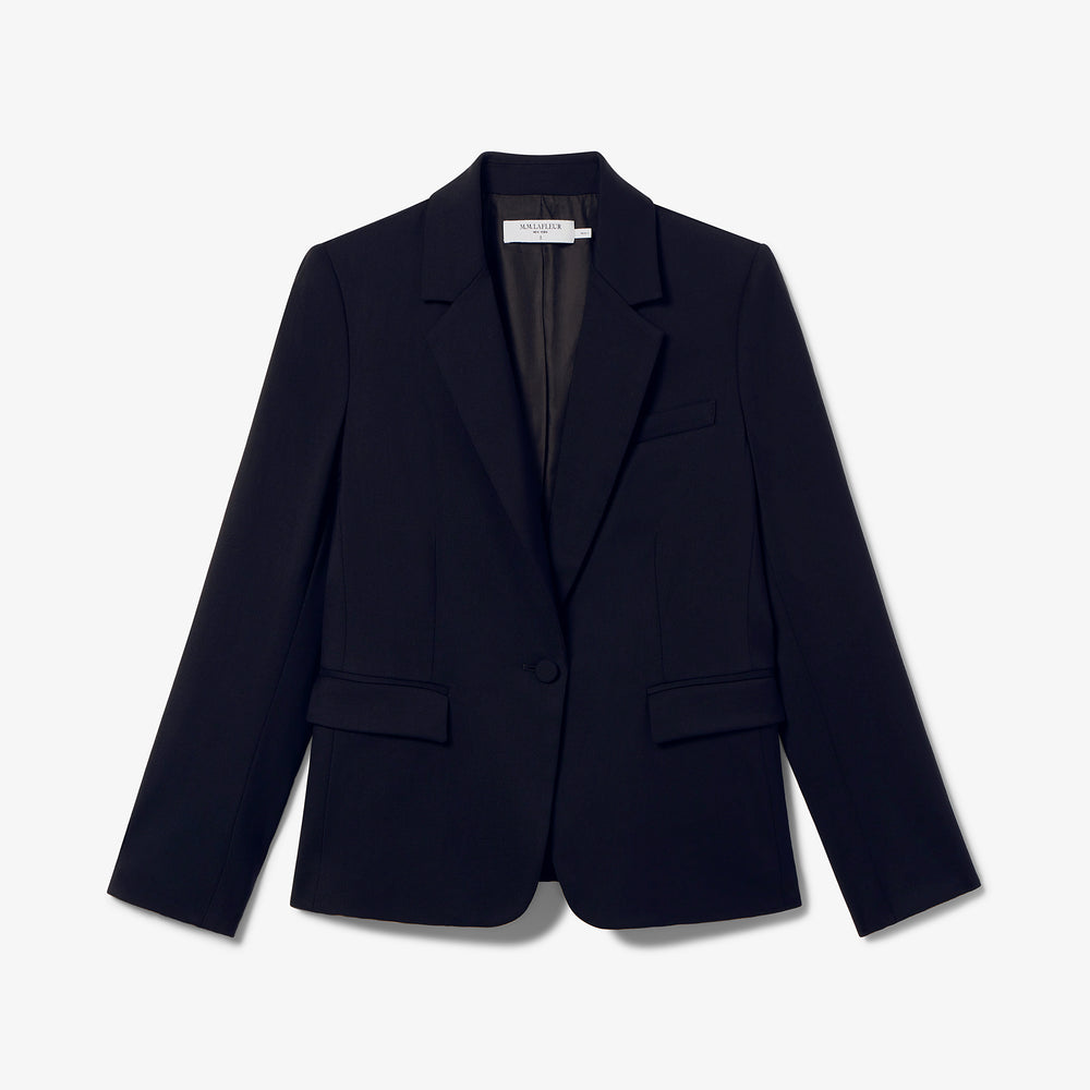 packshot image of the yiyan petite blazer in galaxy blue