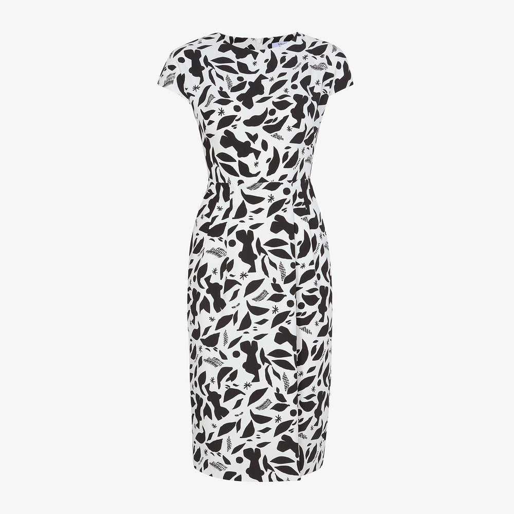 packshot image of the masha dress in icon print