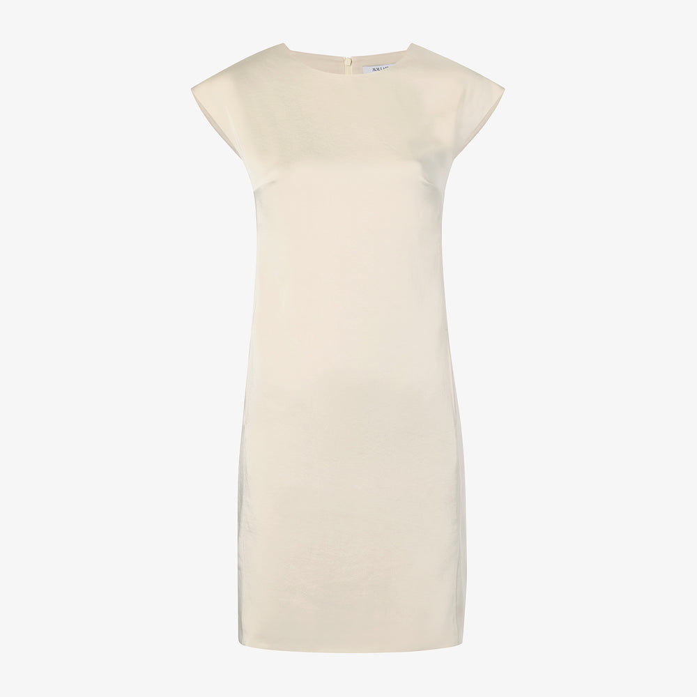 packshot image of the maaza dress in champagne