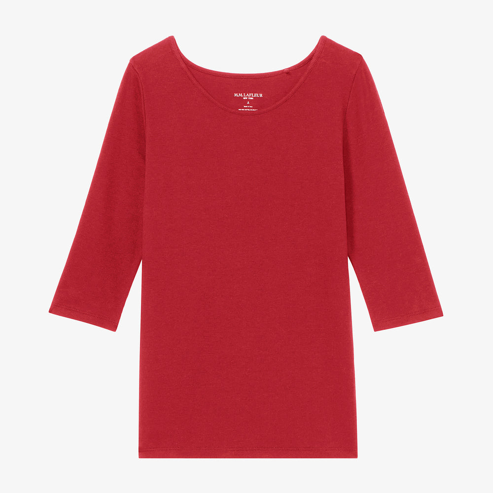 packshot image of the soyoung t-shirt in cardinal