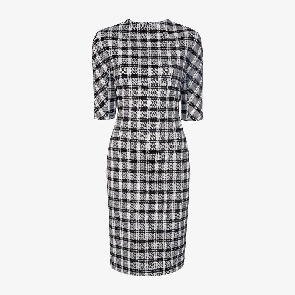packshot image ofthe farnoosh dress in checkmate