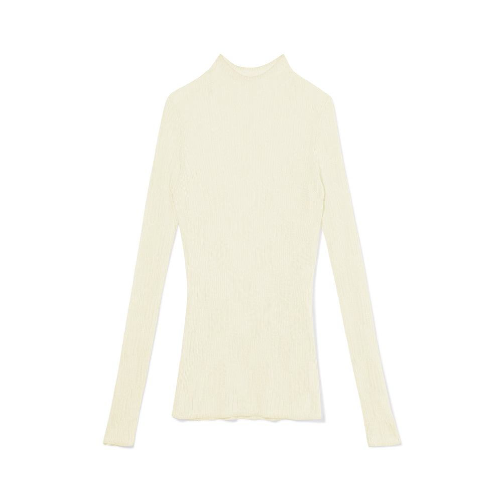 packshot image of the brodie top in ivory