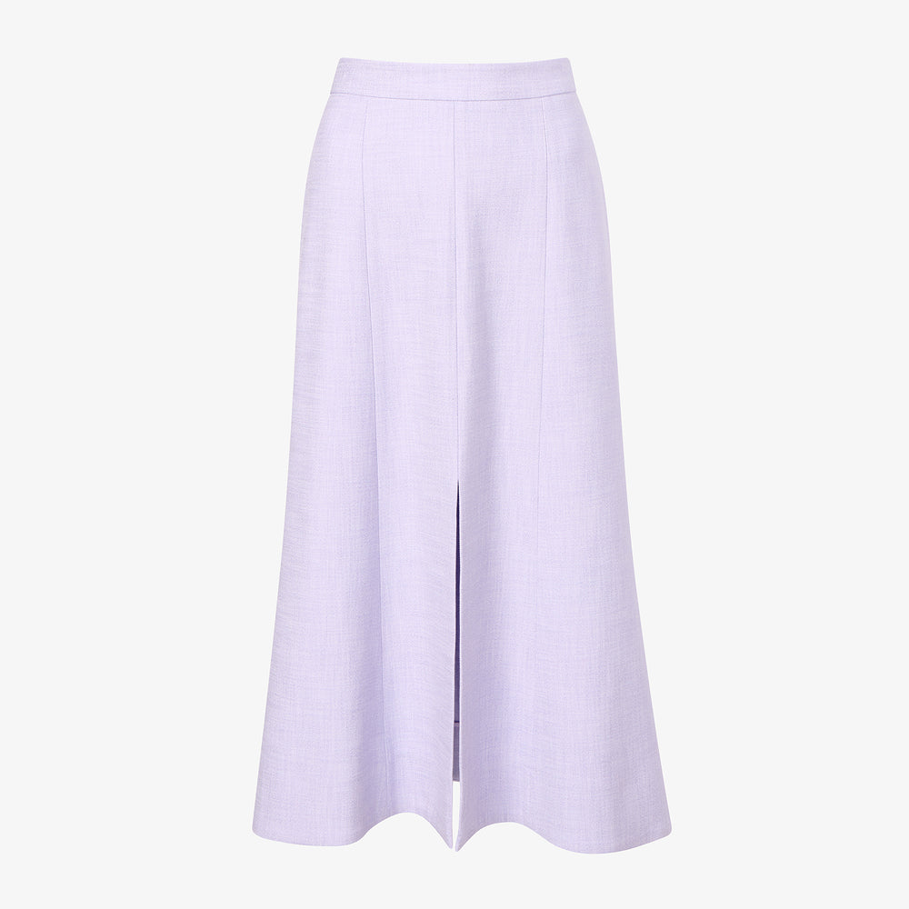 packshot image of the eva skirt in lilac/ivory