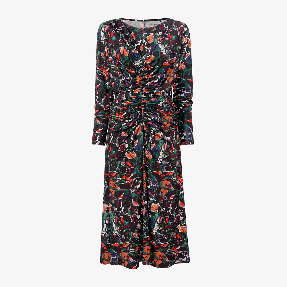 packshot image of the johnna dress in splatter pop