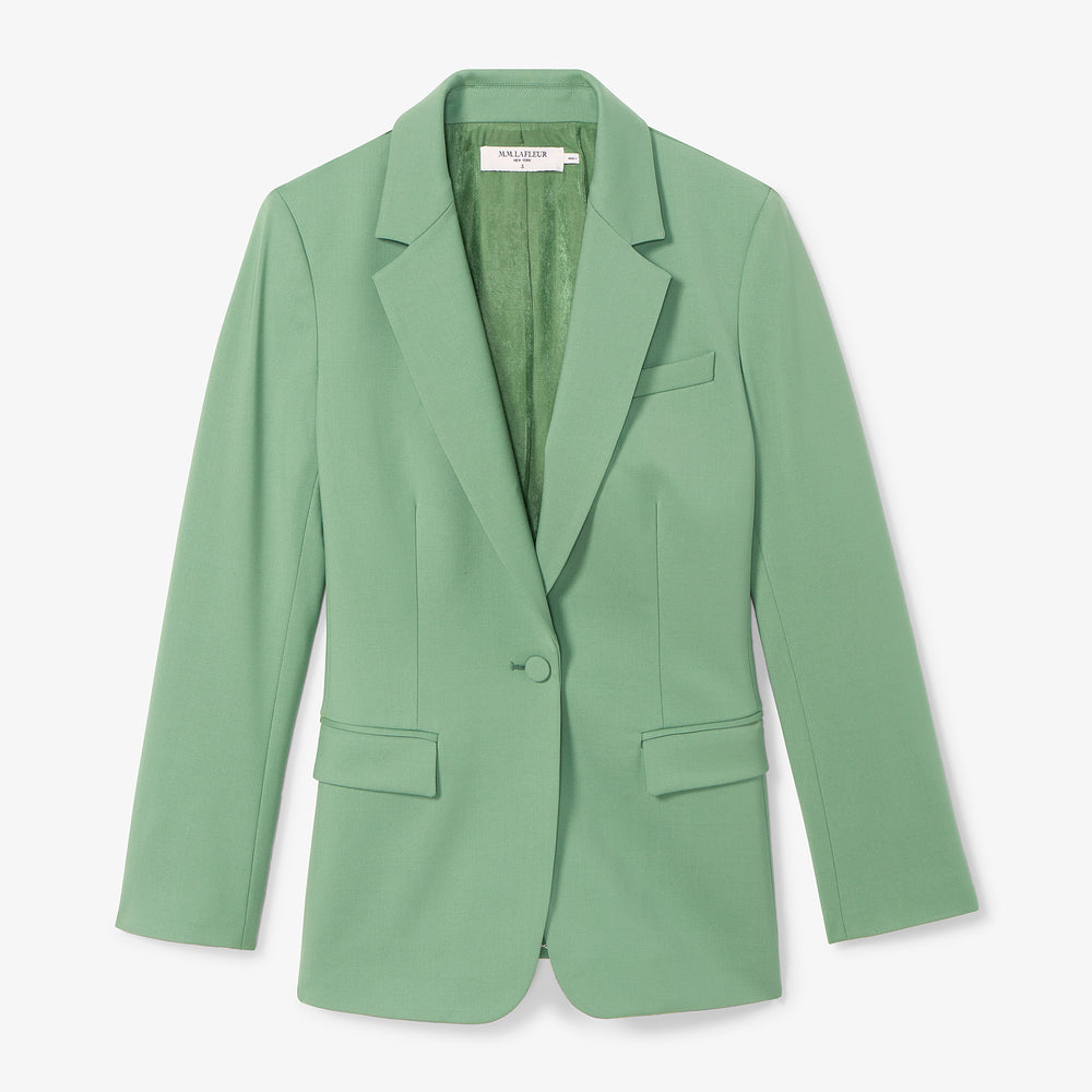 packshot image of the yiyan blazer in parisian green