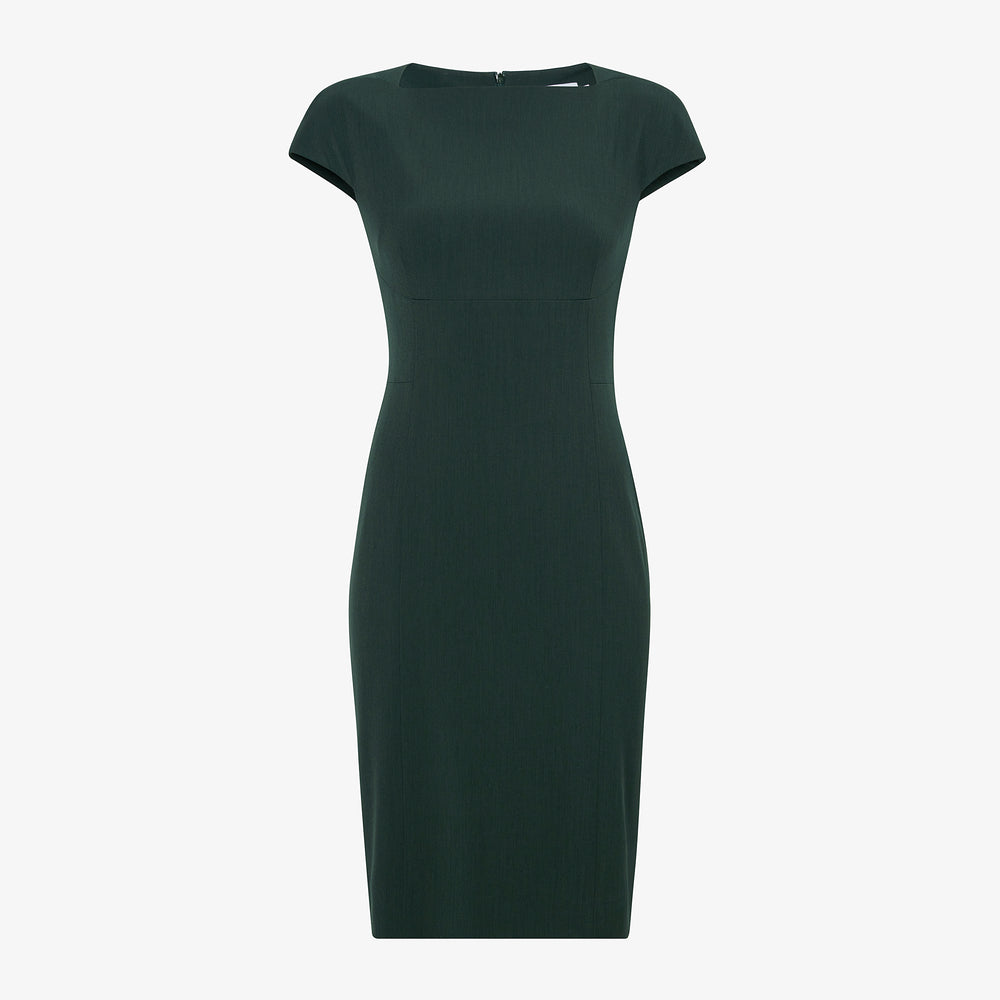 packshot image of the ashley dress in emerald