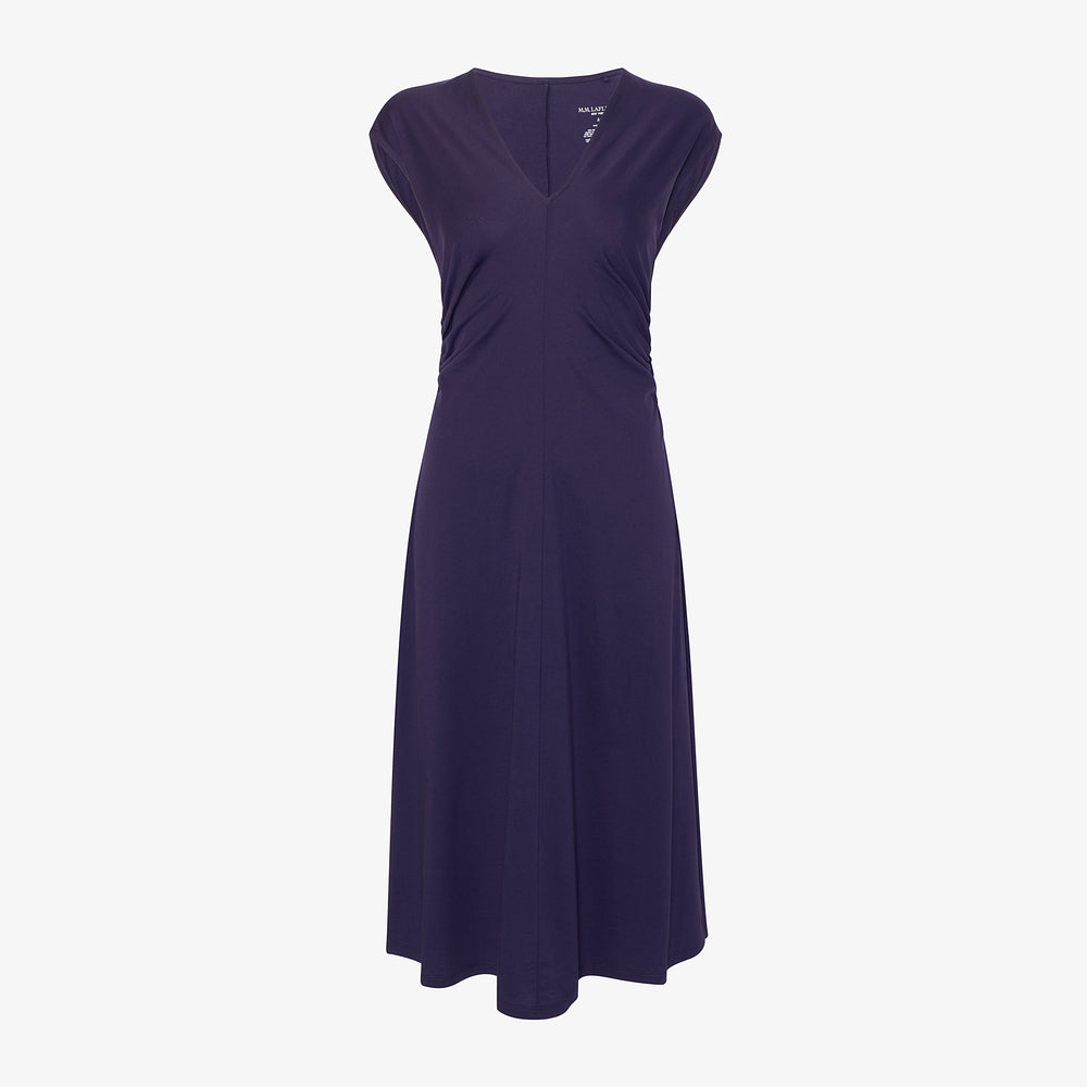 packshot image of the marina dress in deep iris