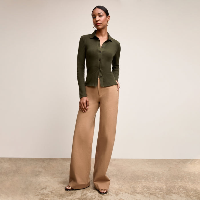 Nala Knit Button-Down