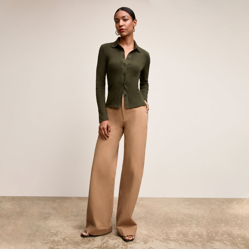 Nala Knit Button-Down