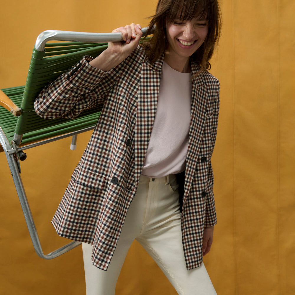 image of a woman wearing the Nejvi Top in Blossom