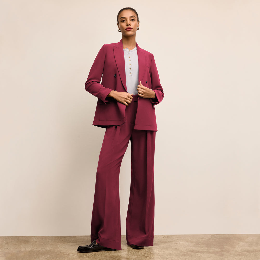 Woman wearing the o'hara jacket and bia pant