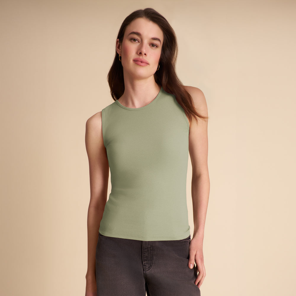 Paige Classic Tank, Sage, image 3 of 4