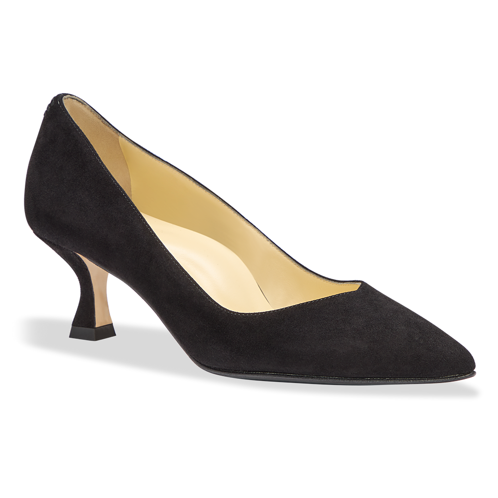Sarah Flint Perfect Kitten Pump 50, Black Suede, image 3 of 5