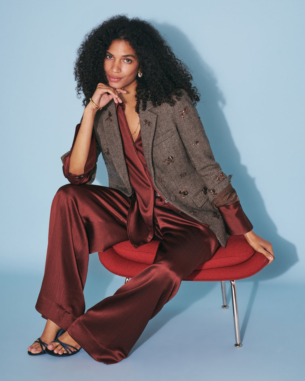 Yiyan "The Executive" Blazer, Brown Multi, image 7 of 13