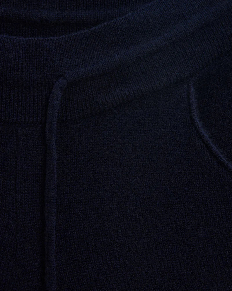 Close-up of dark blue fabric texture.