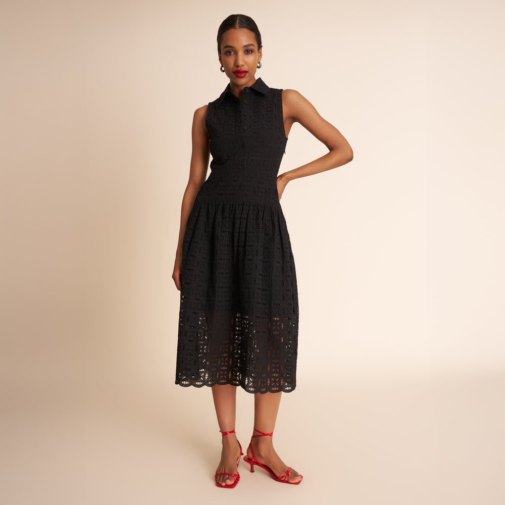 women in black dress
