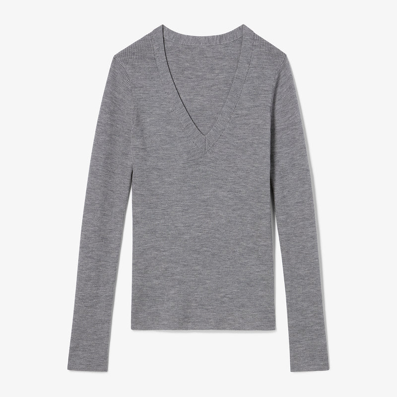 Yanka Fitted V-Neck Sweater