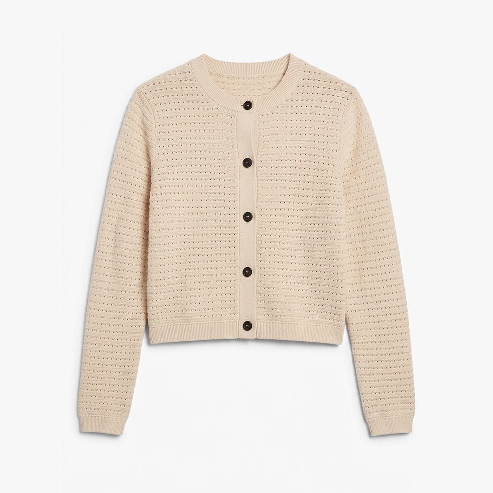 Zosia Classic Cardigan, Natural, image 9 of 9
