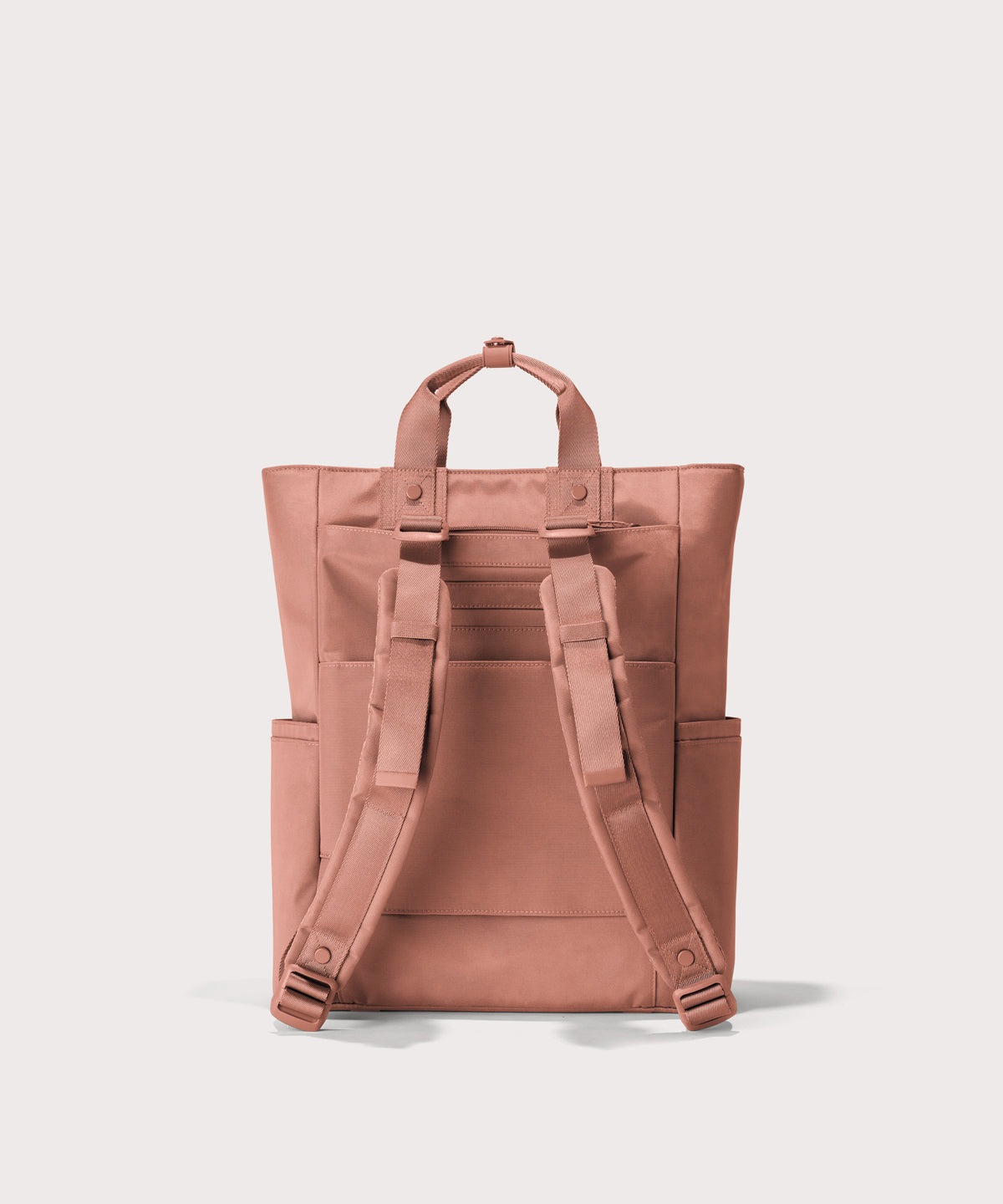 Pink backpack on a light gray background