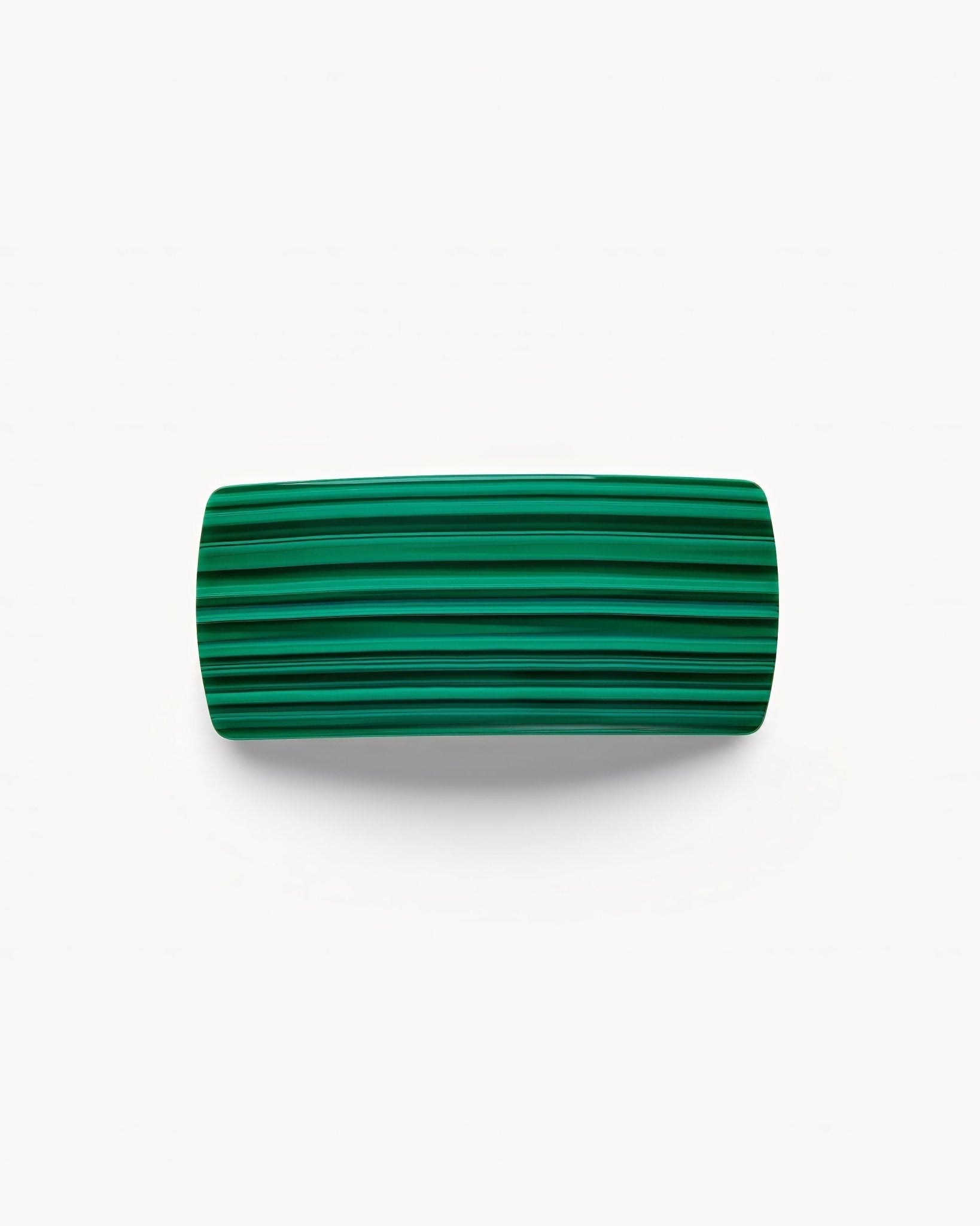 Green ribbed bar on a white background 