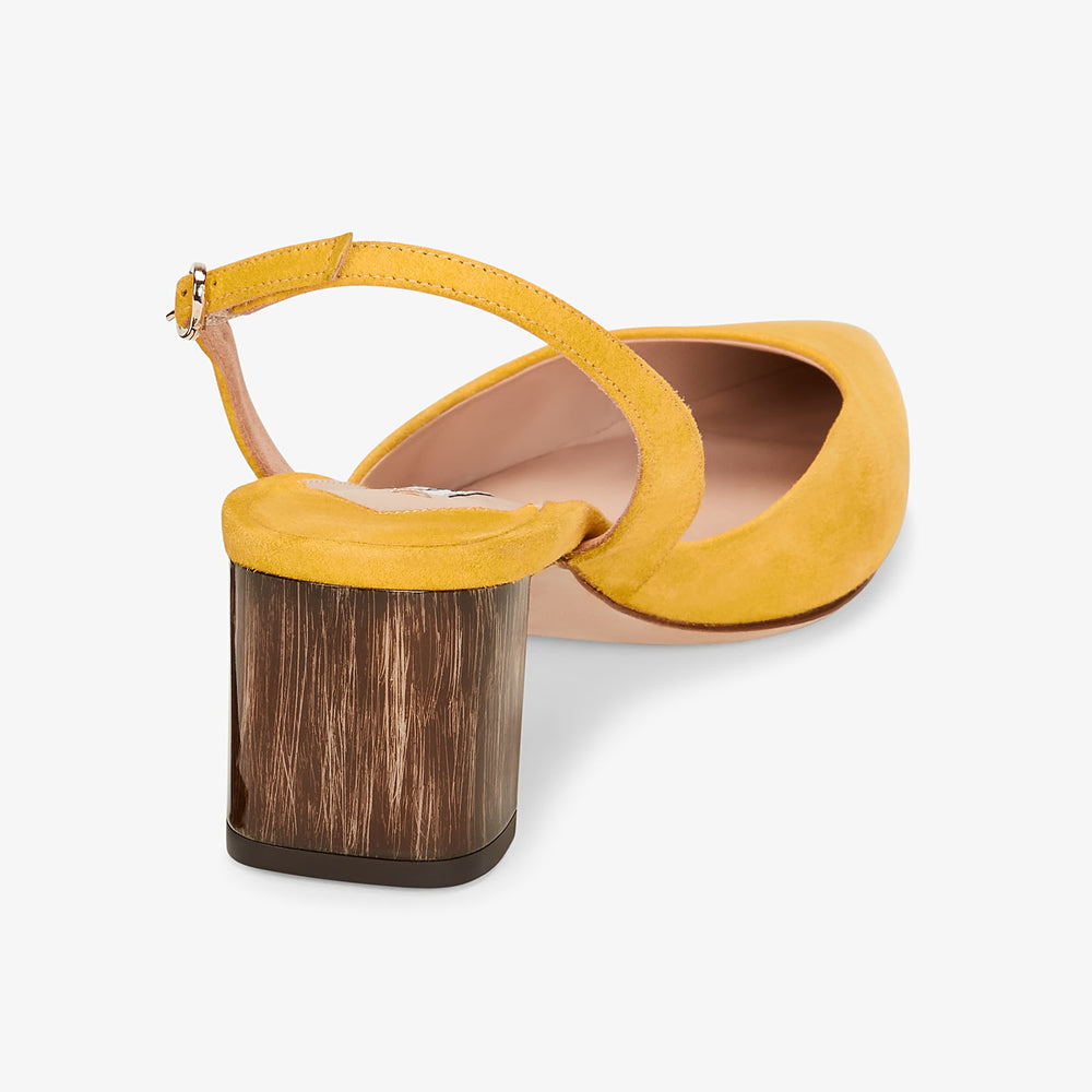 Irene Slingback - Suede :: Canary