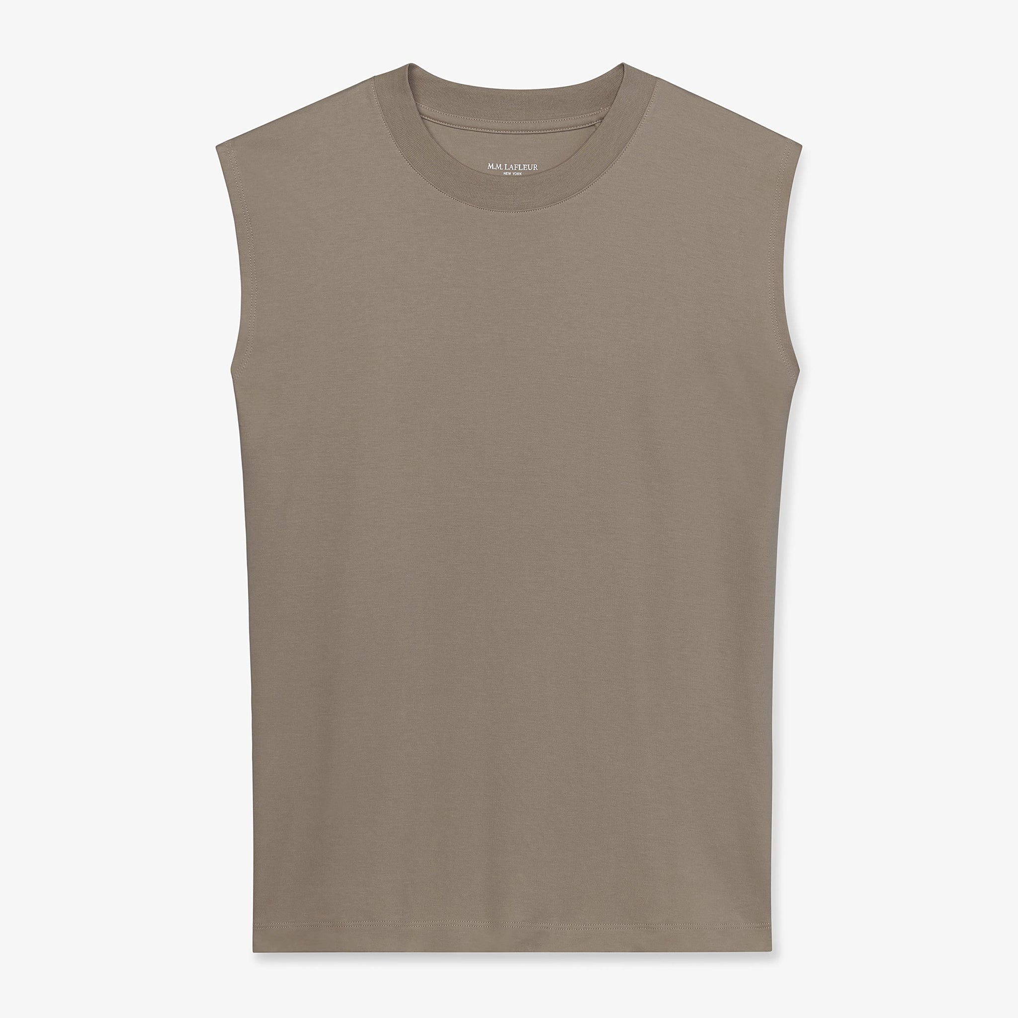 Packshot image of the Alina T-Shirt—Compact Cotton in Pebble