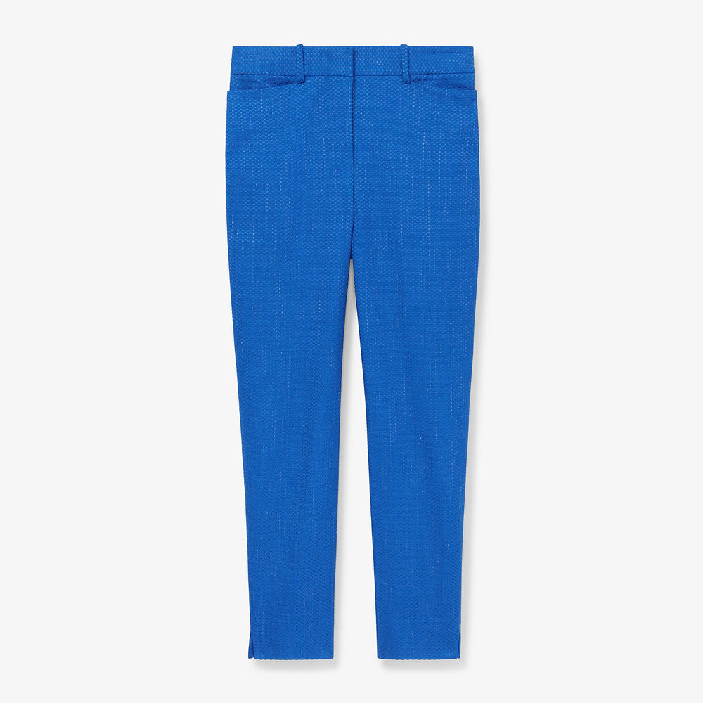 packshot image of the Condesa Pant—Basketweave Jacquard in Azure