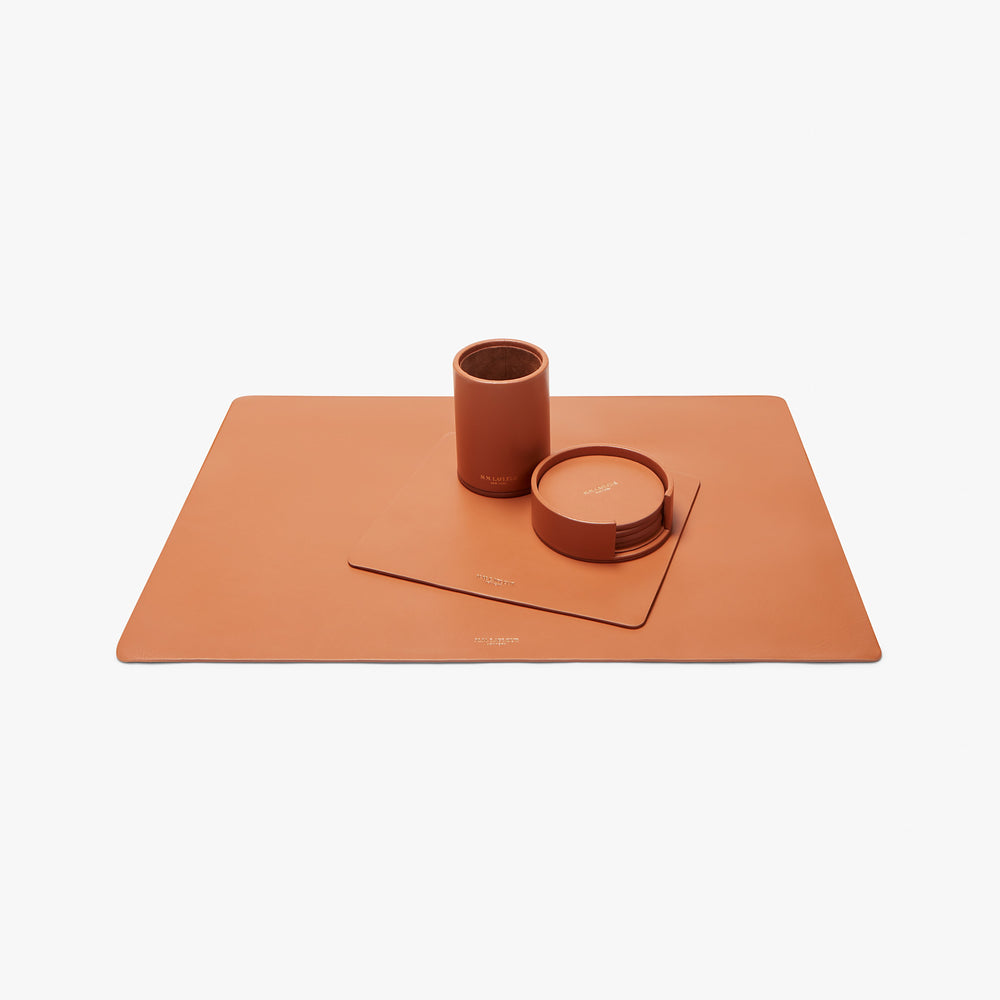 Desk Accessories in Caramel
