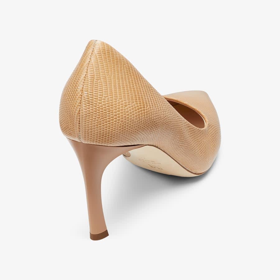 Ginger Pump - Embossed Lizard :: Wheat