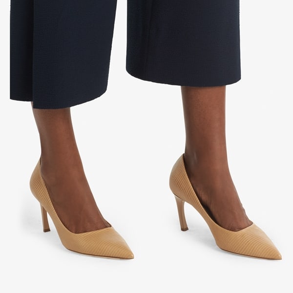 Ginger Pump - Embossed Lizard :: Wheat