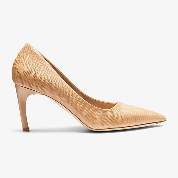 Ginger Pump - Embossed Lizard :: Wheat
