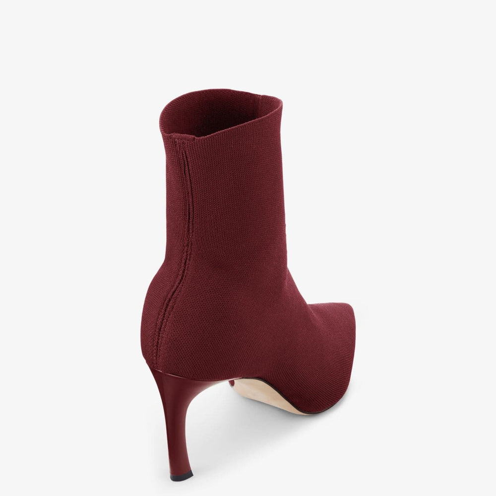 Packshot image of the Lana Boot—3D Knit in Burgundy