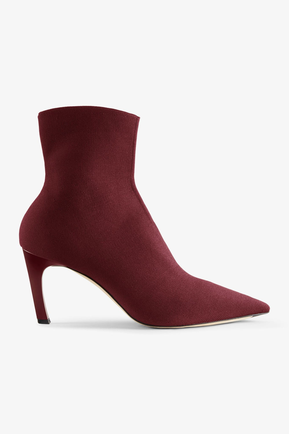 Packshot image of the Lana Boot—3D Knit in Burgundy