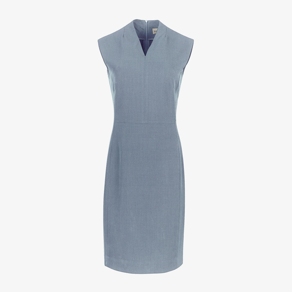 still image of the aditi dress in steel blue