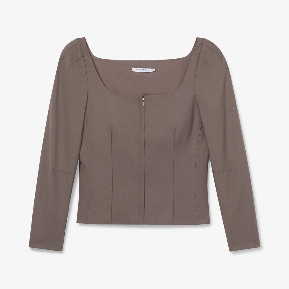 Packshot image of the Dawn Top - Sharkskin in Mink