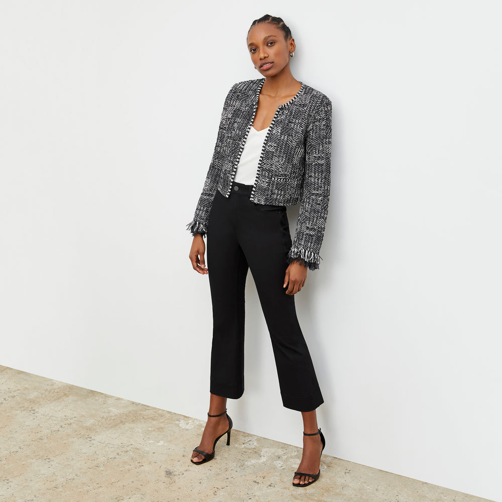Front image of a woman wearing the Archie Jean in Black