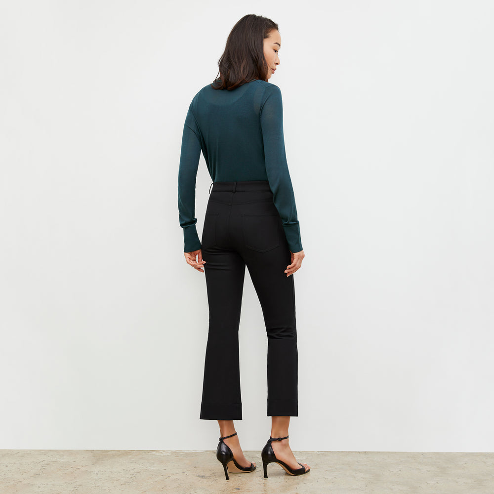 Back image of a woman wearing the Archie Jean in Black