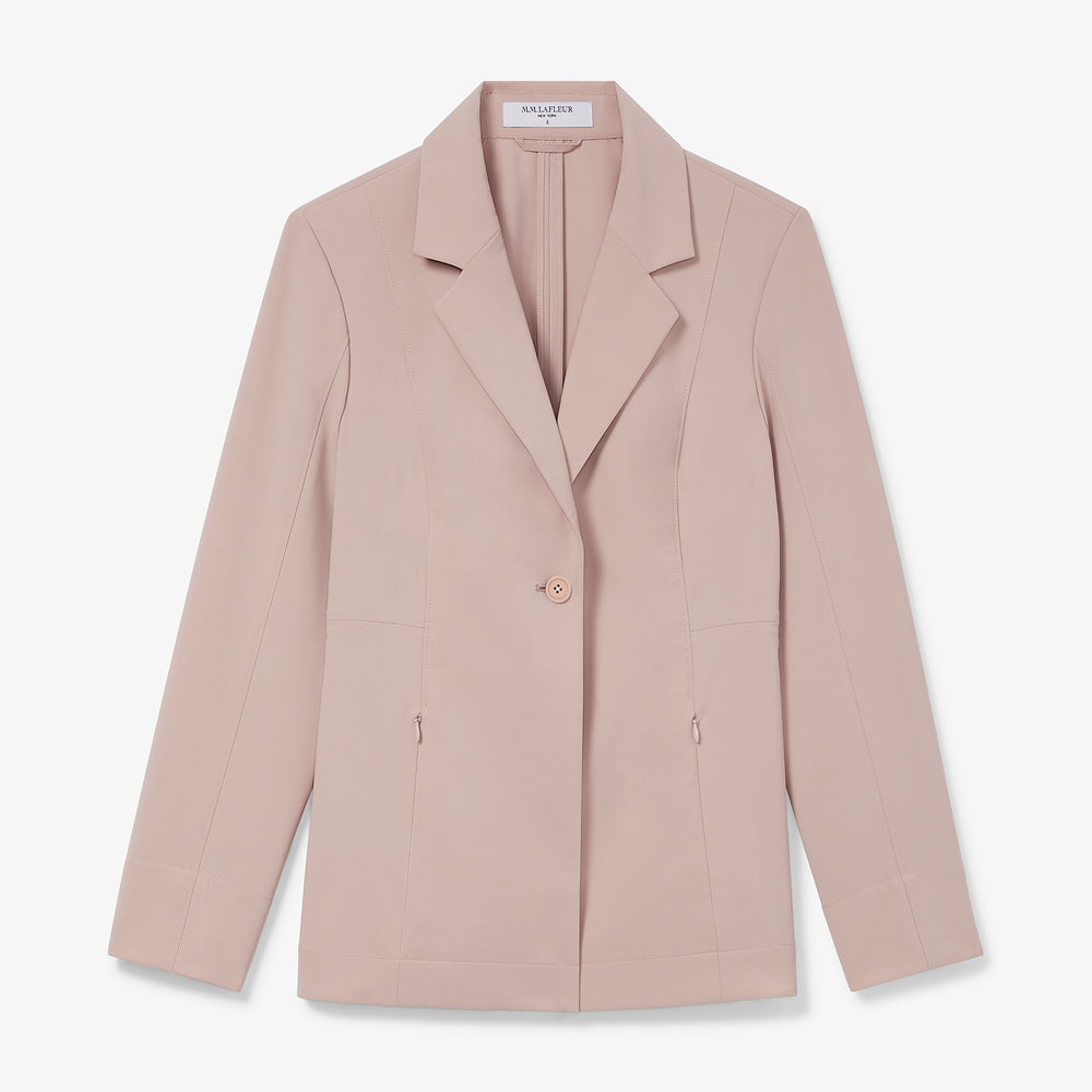 still image of the moreland jacket in blush