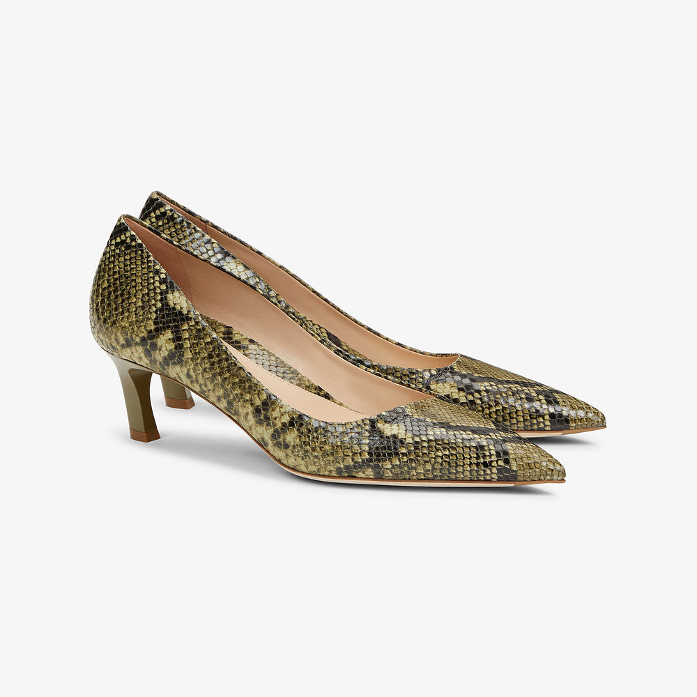 Packshot image of the Lillian Pump in Olive / Black
