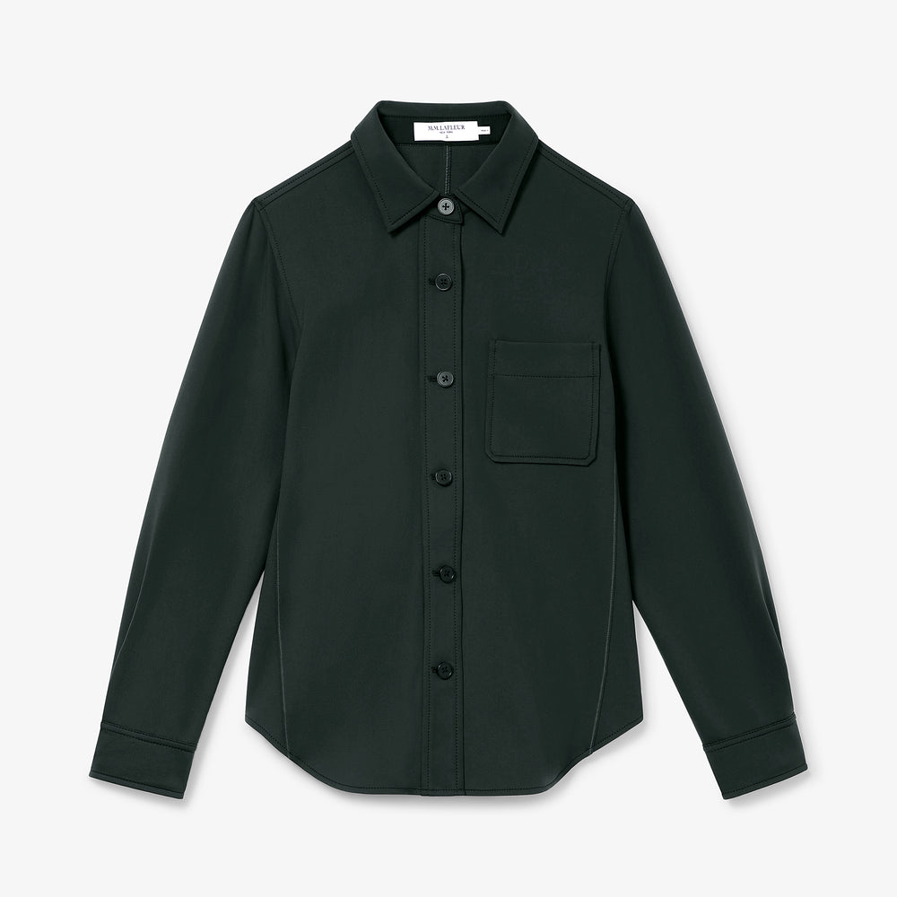 Packshot image of the Sierra shacket in Forest