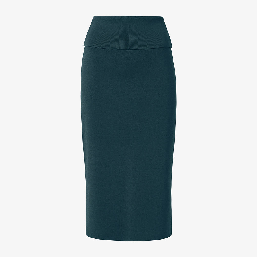 Packshot image of the Harlem Skirt - Jardigan Knit in Deep Sea