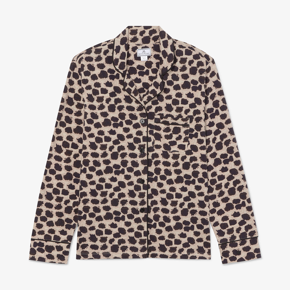 Packshot image of the Petite Plume x M.M. Long Sleeve Short Set in Sahara Print