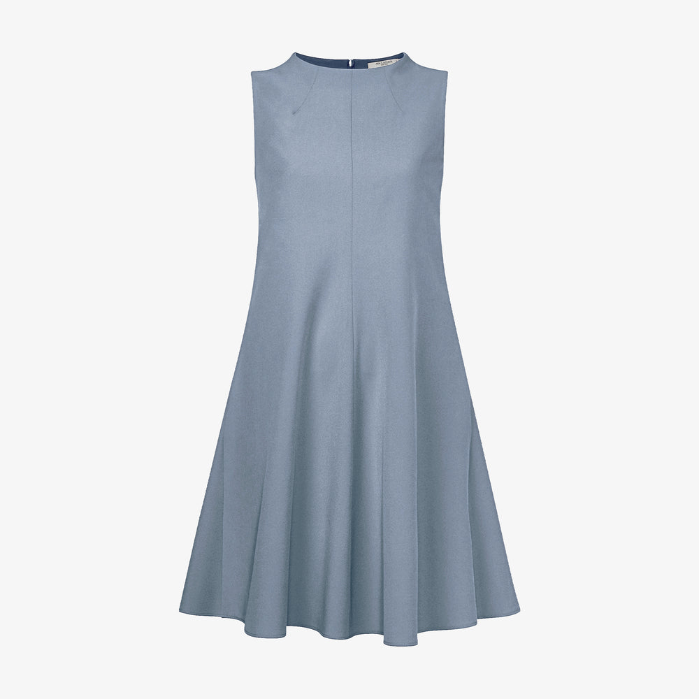still image of the malala dress in steel blue
