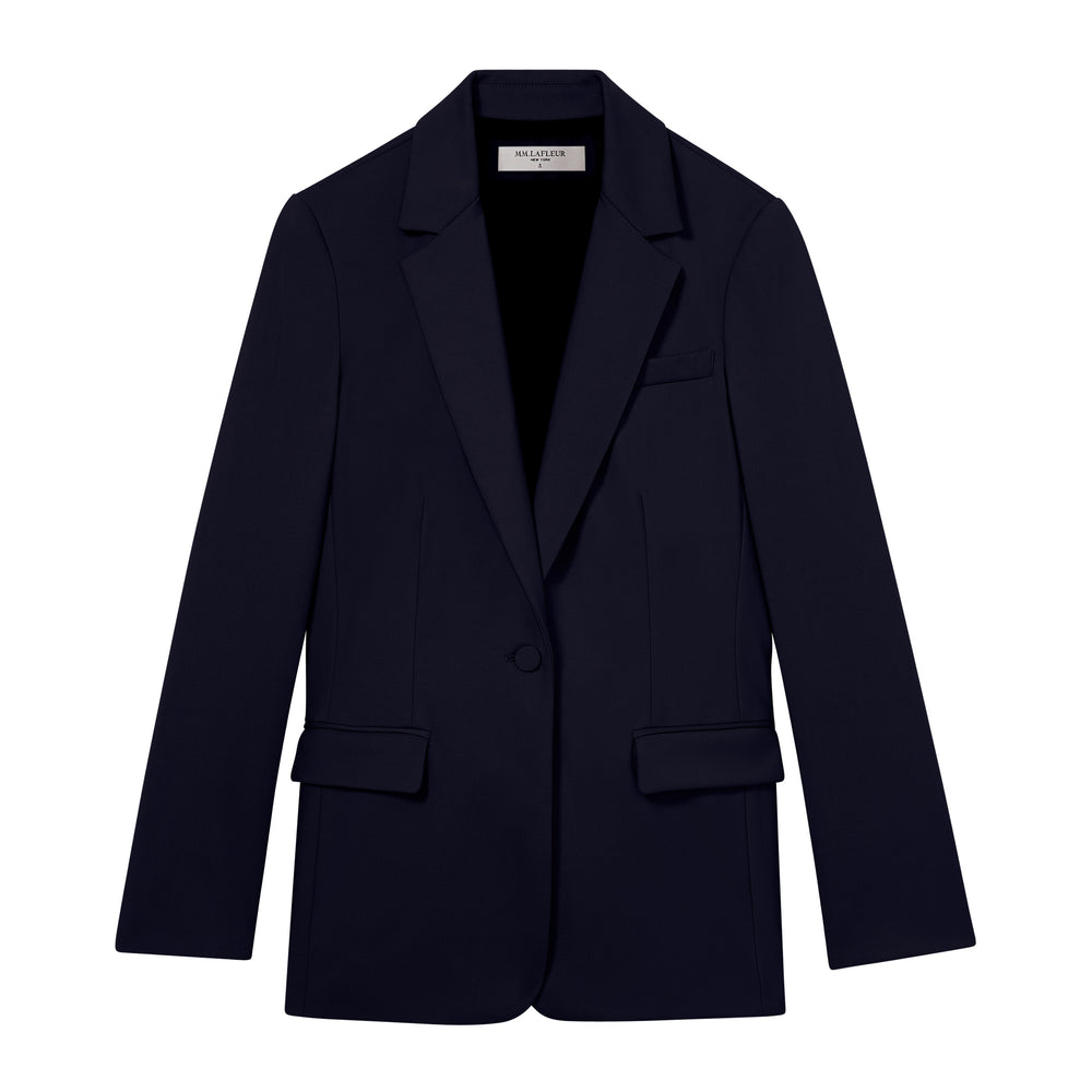 still image of the yiyan blazer in galaxy blue