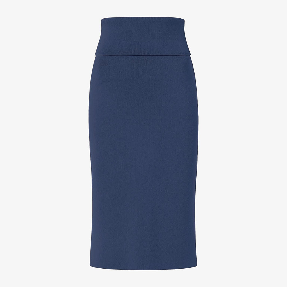 Packshot image of the Harlem Skirt--Jardigan Knit in Baltic Blue