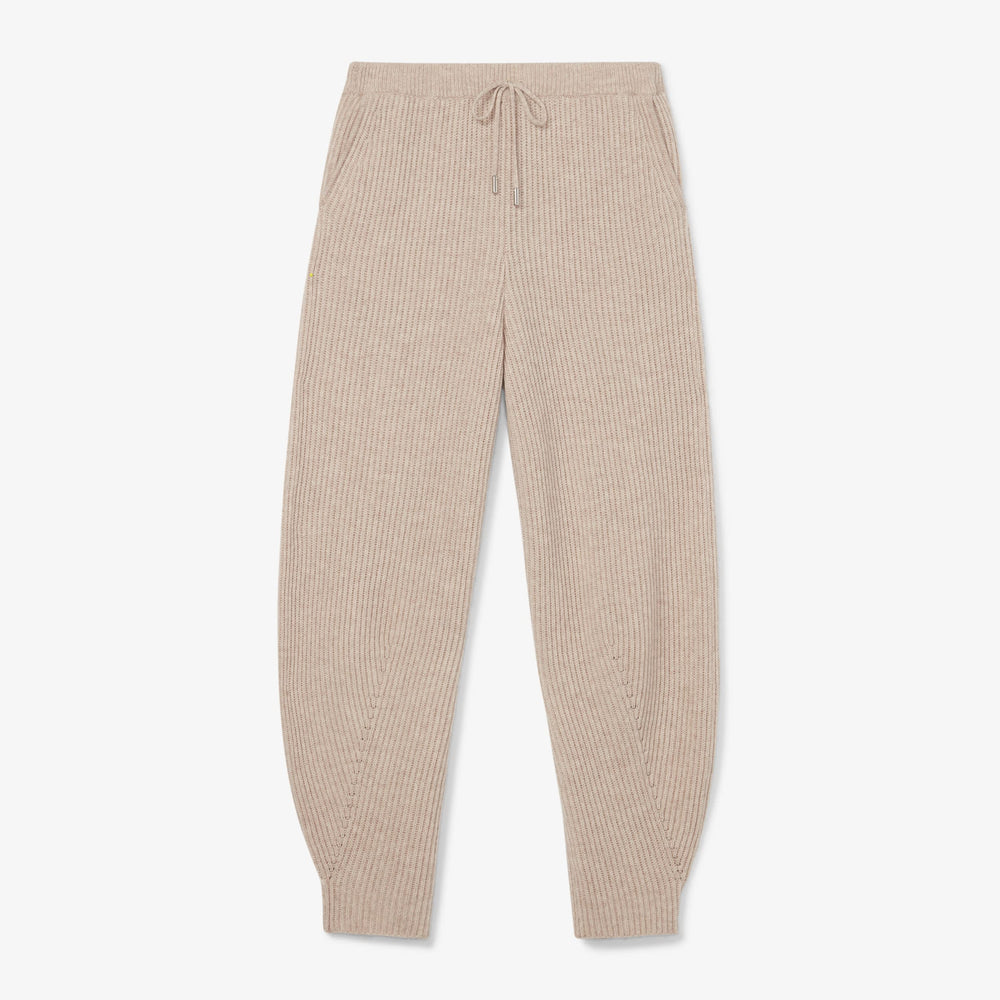 Packshot image of the Addison Jogger—Cashmere/Wool in Oatmeal Melange