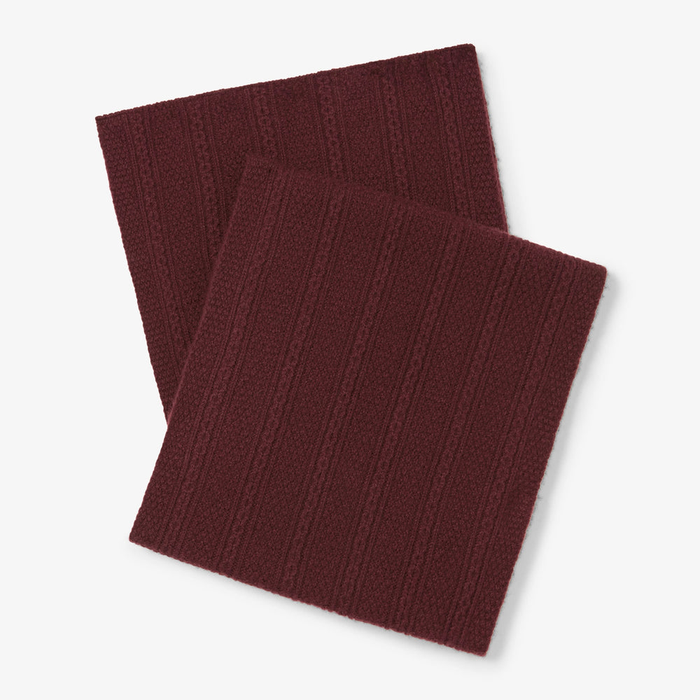 Packshot image of the circle cable scarf in chiante
