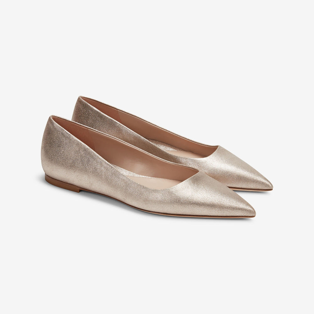 Packshot of Rowan flat in brushed metallic prosecco