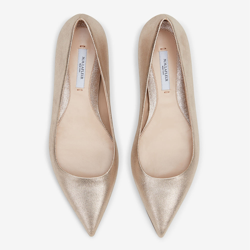Packshot of Rowan flat in brushed metallic prosecco